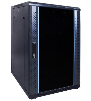 Armadio server 18U con porta in vetro 600x800x1000mm (LxPxA)