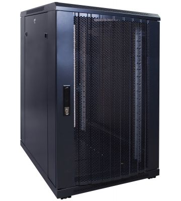 Armadio server 18U con sportello perforato 600x800x1000mm (LxPxA)