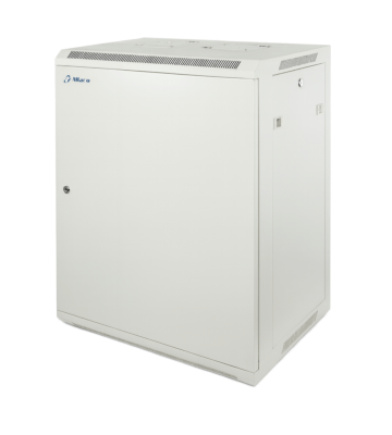 Armadio a muro bianco 15U con anta in metallo 600x450x770mm (LxPxA)