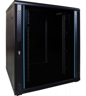 Armadio server 18U con porta in vetro 800x800x1000mm (LxPxA)