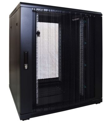 Armadio server 18U con sportello perforato 800x800x1000 mm (LxPxA)