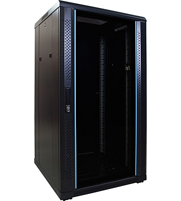 Armadio server 22U con porta in vetro 600x600x1200 mm (LxPxA)