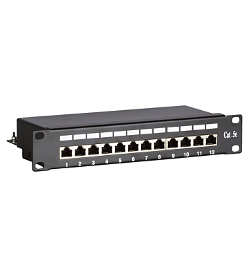 Pannello patch FTP CAT5e da 10 pollici - 12 porte