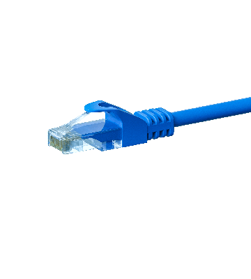 Cavo patch UTP CAT5e da 0,25 m blu - 100% rame