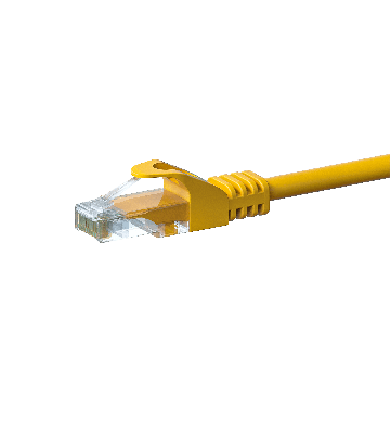 Cavo patch UTP CAT5e da 7,5 m, giallo - 100% rame