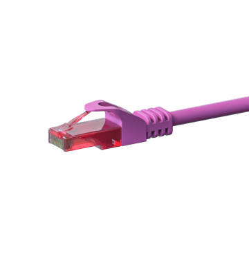 Cavo patch UTP CAT6 da 0,15 m, rosa - 100% rame