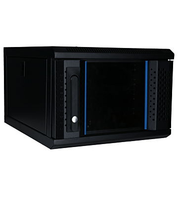 Armadio server 4U da 10 pollici con sportello in vetro, dimensioni 370x450x264 mm (LxPxA)