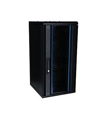 Armadio server da 10 pollici 15U con anta in vetro 370x450x752 mm (LxPxA)