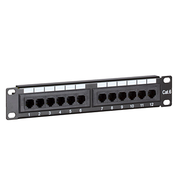 Patch panel CAT6 UTP da 10 pollici - 12 porte