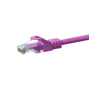 Cavo patch UTP CAT5e da 5 m, rosa - 100% rame