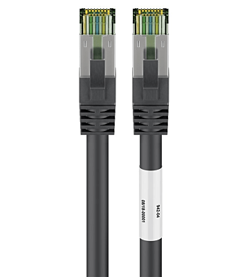 Cavo patch Cat8 S/FTP (PIMF) da 0,25 m, nero.