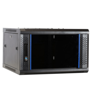 Armadio a muro 4U con anta in vetro 600x600x280 mm (LxPxA)
