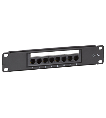 Pannello patch CAT5e UTP da 10 pollici - 8 porte