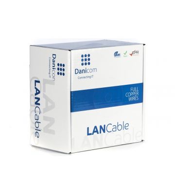 Cavo DANICOM CAT6 FTP flessibile da 100 m in rotolo - PVC (Fca)
