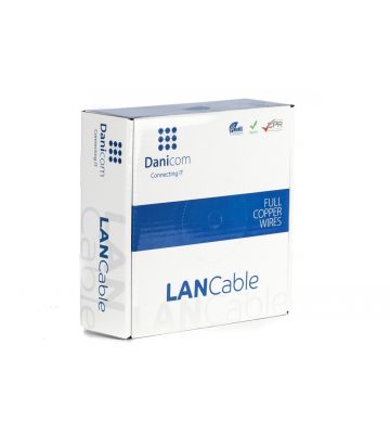Cavo flessibile DANICOM CAT5E UTP da 100 m in rotolo - PVC (Fca)