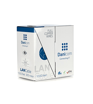 Cavo DANICOM CAT5E UTP 305m su rotolo rigido - LSZH (Dca)