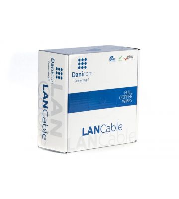 Cavo DANICOM CAT6 UTP da esterno rigido da 100 m su rotolo - PE (Fca)