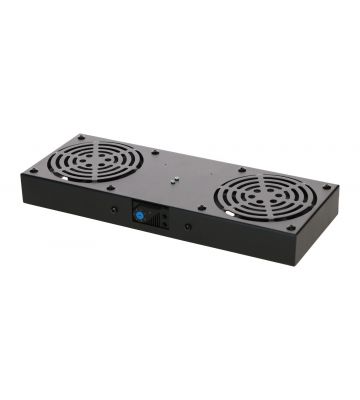 Kit di ventilazione con 2 ventole e termostato, adatto per armadi a muro.