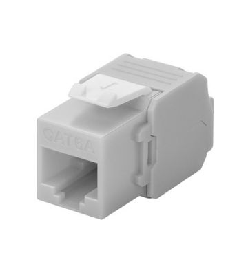 Connettore Keystone CAT6a UTP - Senza attrezzi - Grigio