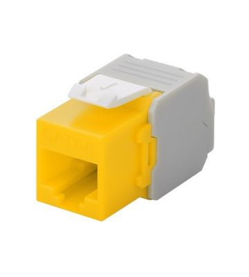 Connettore Keystone CAT6a UTP - Senza attrezzi - Giallo