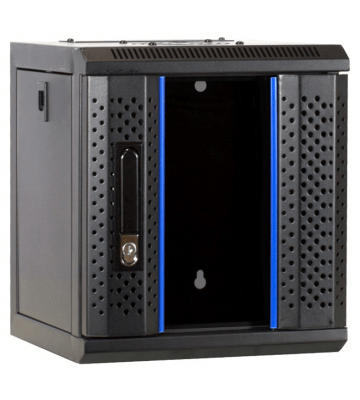 Armadio server 4U da 10 pollici con sportello in vetro, dimensioni 312x310x264 mm (LxPxA).