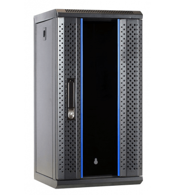 Armadio server da 10 pollici 12U con anta in vetro 312x310x618 mm (LxPxA)