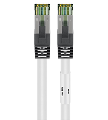 Cavo patch Cat8 S/FTP (PIMF) da 0,25 m, bianco.