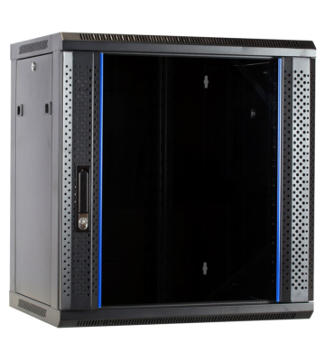 Armadio a muro 12U con anta in vetro 600x450x635 mm (LxPxA)