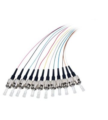 Set di 12 pezzi di cavi di collegamento colorati in fibra di vetro OM3 ST - 12 pezzi