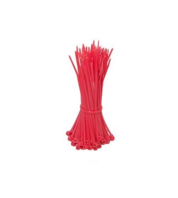 Fascette stringicavo rosse da 140 mm - 100 pezzi