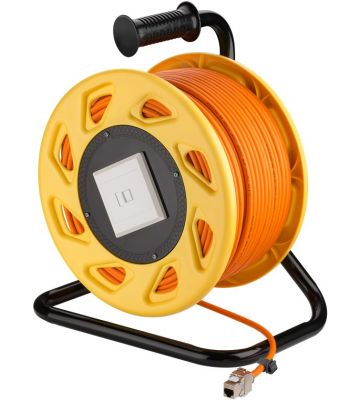 Avvolgicavo CAT7 S/FTP con connettore Keystone CAT6a - RJ45 - 50 metri