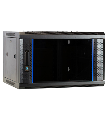 Armadio a muro 4U non assemblato con anta in vetro 600x450x280mm (LxPxA)