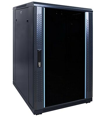 Armadio server 18U con porta in vetro 600x800x1000mm (LxPxA)