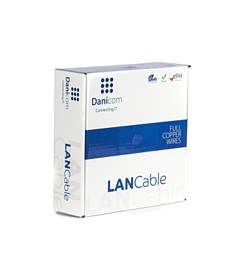 Cavo rigido DANICOM CAT6A S/FTP da 50 m su rotolo - LSZH (Dca)