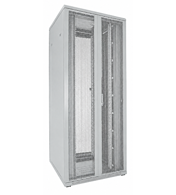 Armadio server bianco 42U con doppie porte anteriori e posteriori perforate 800x800x2000mm (LxPxA)