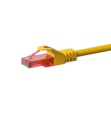 Cavo patch UTP CAT6 da 7,5 m, giallo - 100% rame