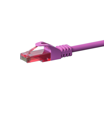 Cavo patch UTP CAT6 da 15 m, rosa - 100% rame