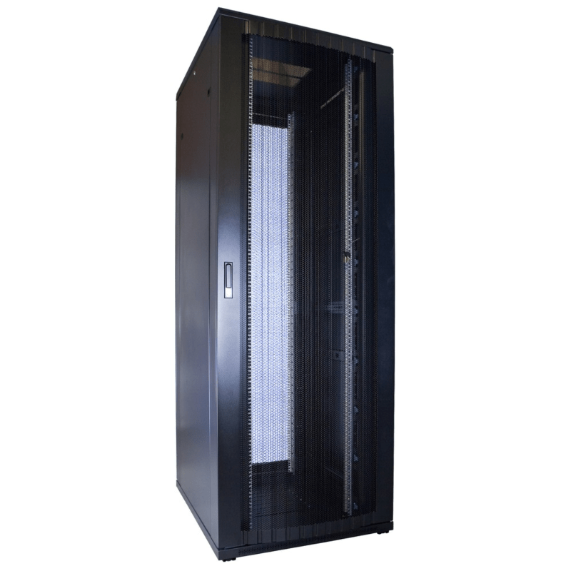 Armadio server 47U con sportello perforato 800x1200x2200mm (LxPxA)