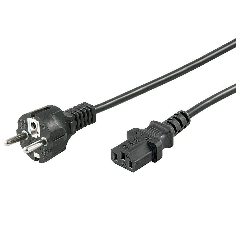 Cavo di alimentazione Schuko-C13 da 3 m, nero