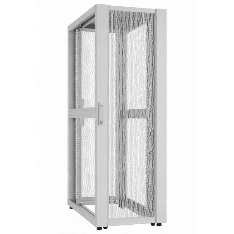 Armadio server per data center 52U con sportello perforato 800x1200x2400mm (LxPxA) Grigio