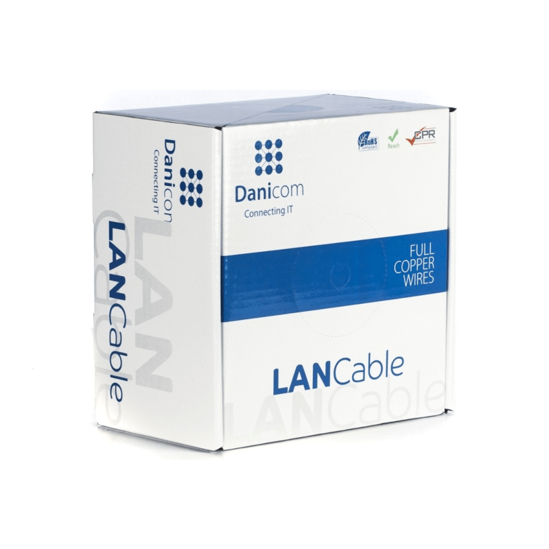 Cavo flessibile DANICOM CAT6A S/FTP da 100 m in rotolo - PVC (Fca)
