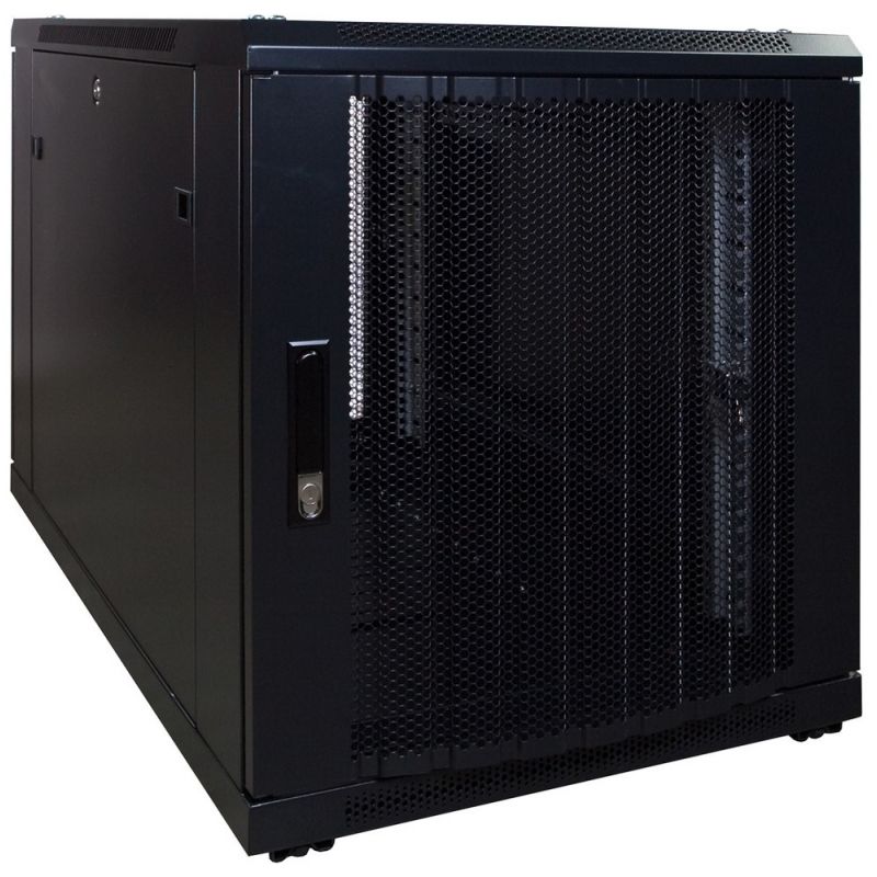 Armadio server mini 12U con sportello perforato 600x1000x720mm (LxPxA)