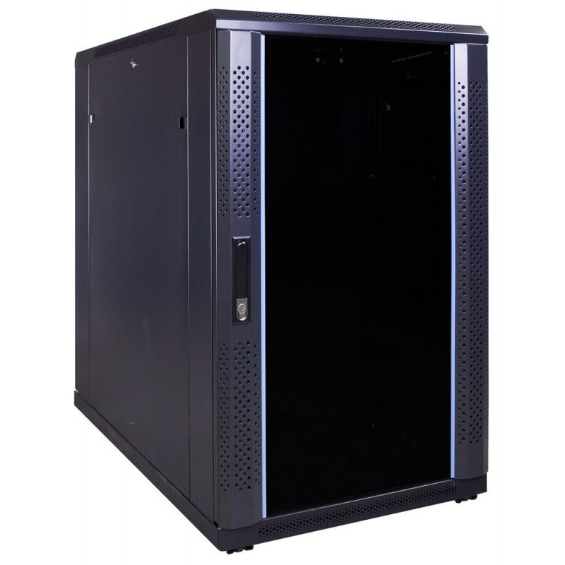 Armadio server 18U con porta in vetro 600x1000x1000mm (LxPxA)