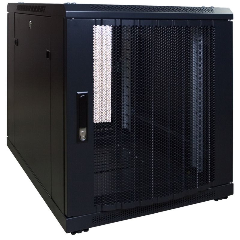 Armadio server mini 12U con sportello perforato 600x600x720 mm (LxPxA)