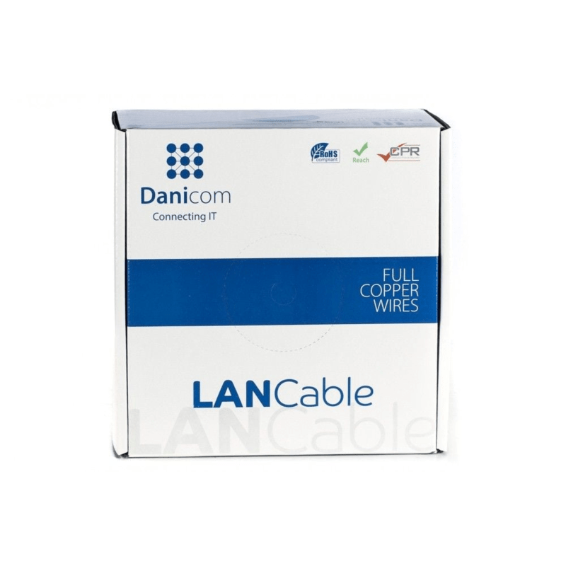 Cavo rigido DANICOM CAT5E UTP da 100 m in rotolo - LSZH (Dca)