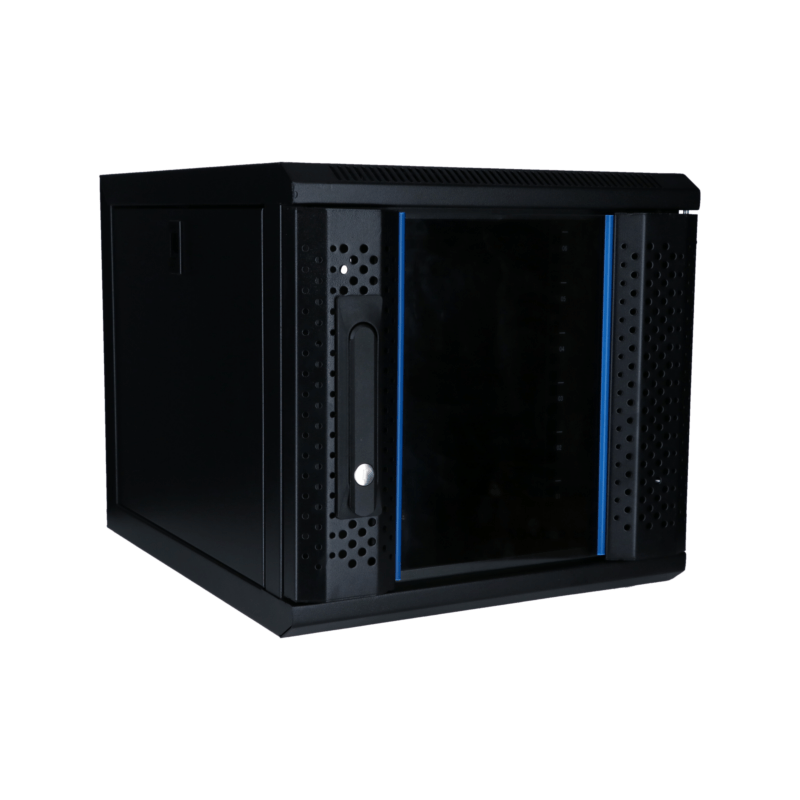 Armadio server da 10 pollici 6U con anta in vetro 370x450x370 mm (LxPxA)
