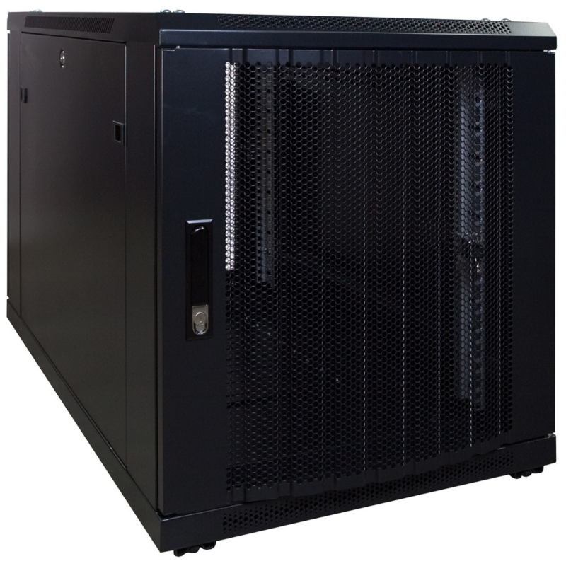 Armadio server mini 12U con sportello perforato 600x1200x720mm (LxPxA)