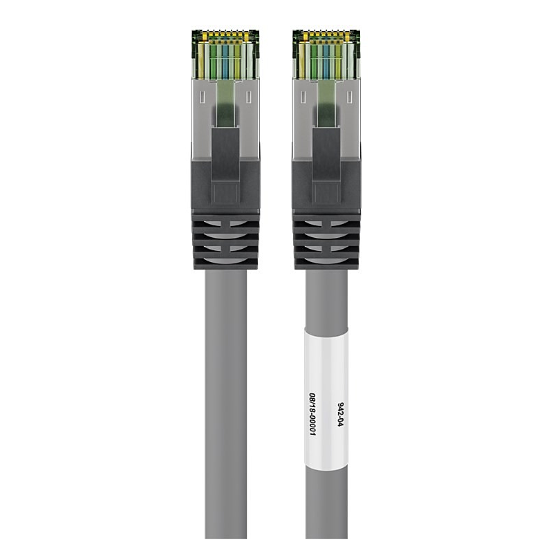 Cavo patch Cat8 S/FTP (PIMF) da 0,25 m, grigio.