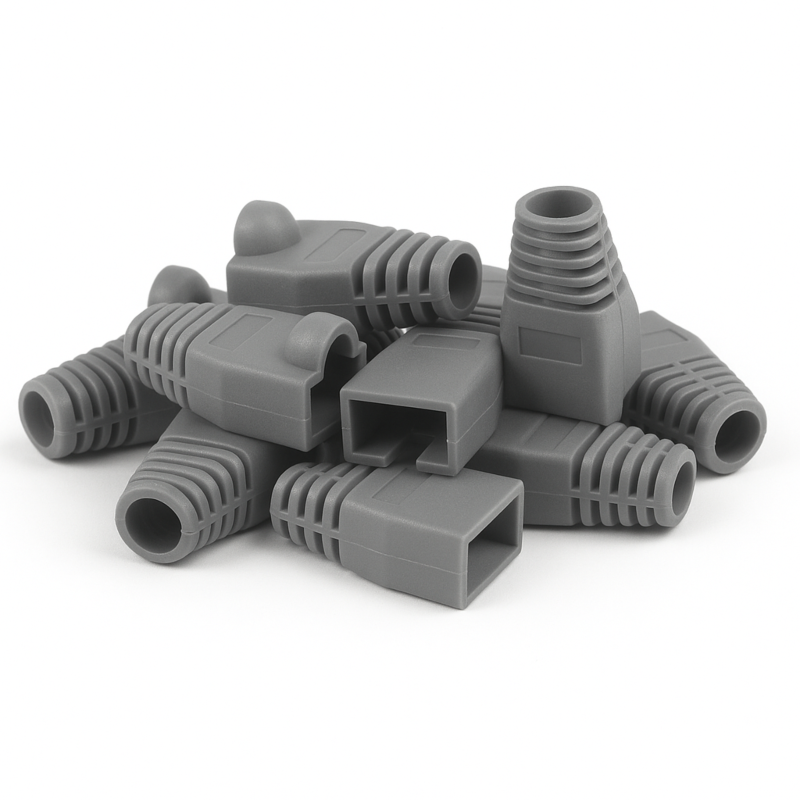 Cappucci protettivi RJ45 DANICOM grigi - 10 pezzi