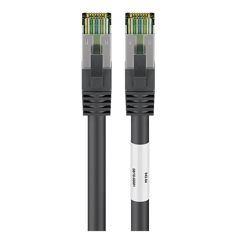 Cavo patch Cat8 S/FTP (PIMF) da 1 m, nero.